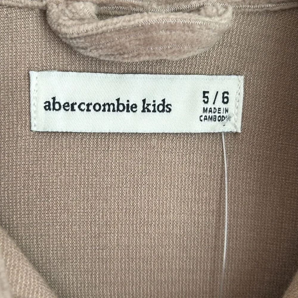 Abercrombie Kids Boys Corduroy jacket shacket long sleeve button down 5/6 NWT! - Picture 7 of 10